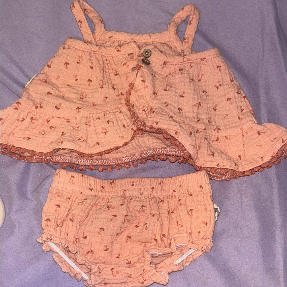 Adorable Pink Baby Outfit with Anchor Print